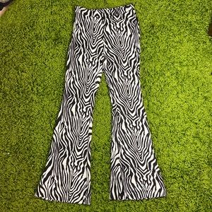Flared zebra pants